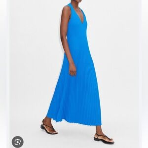 ME+EM Twisted Strap Fit and Flare Midi Dress